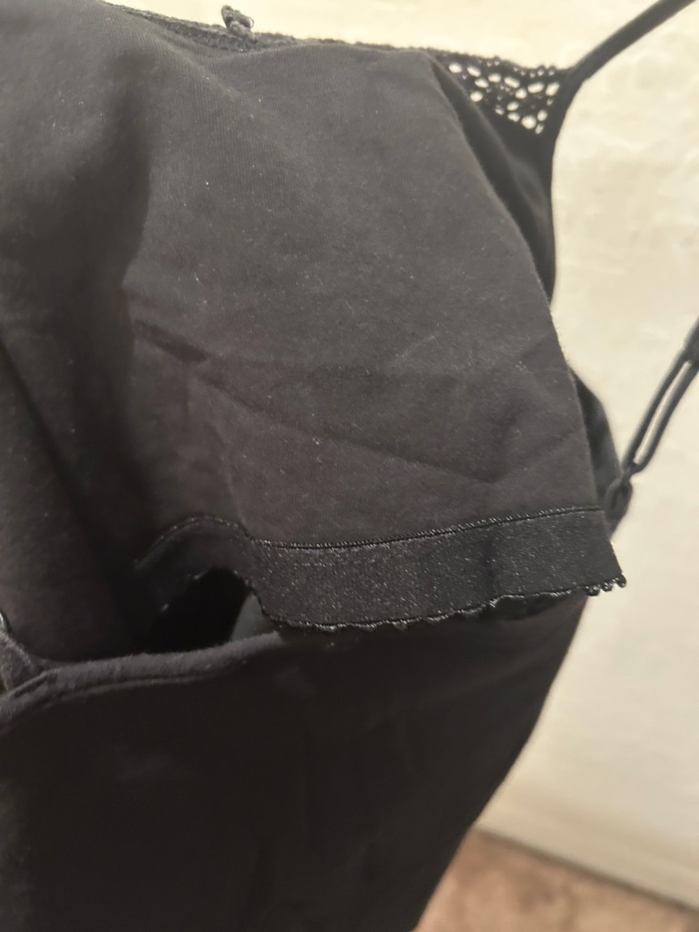 St. John's Bay Black Cami with Pink Floral Embroidery - Picture 6 of 16